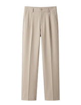 Beige dress pants on a white background