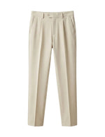 Beige pants on a light gray background