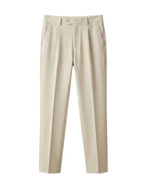 Beige pants on a light gray background