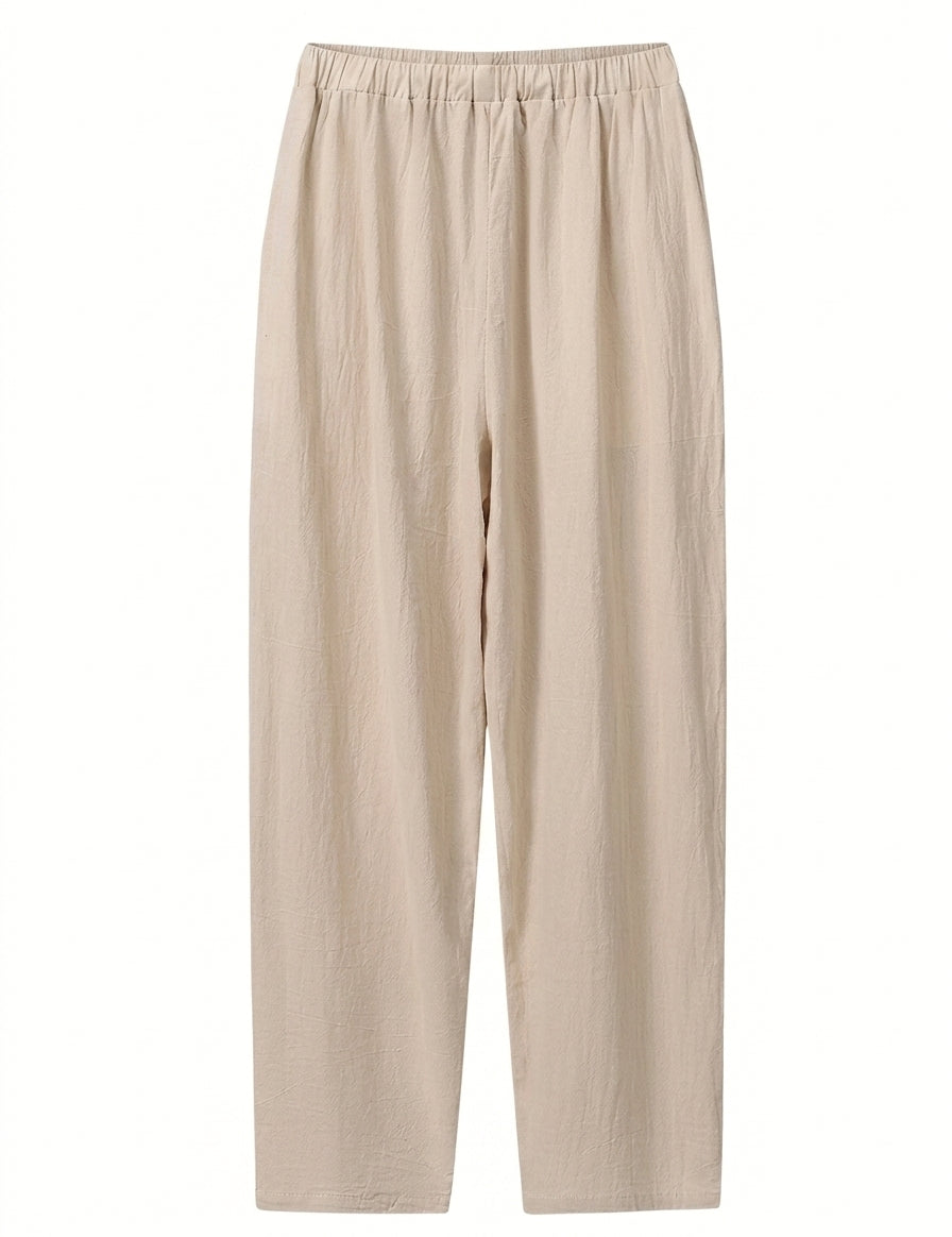 Beige pants on a white background