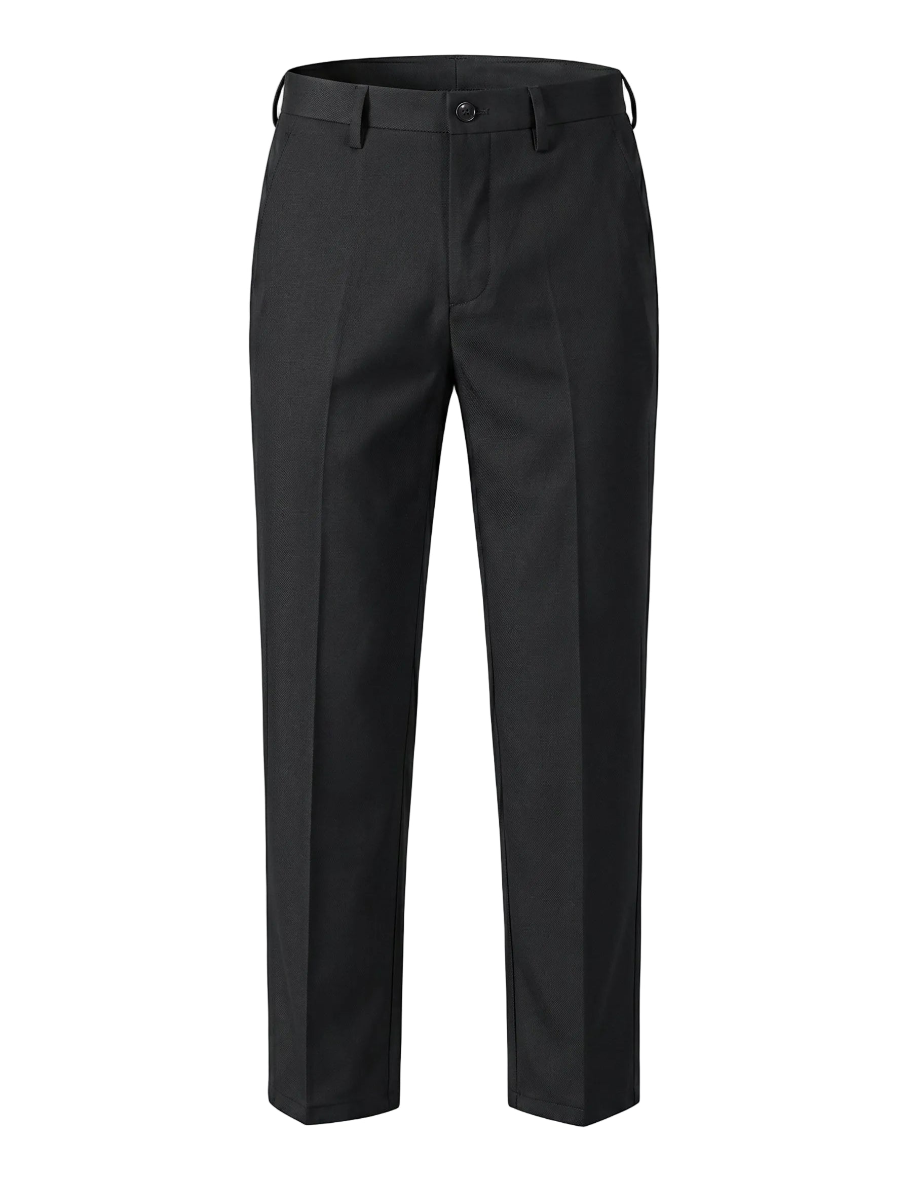 Black dress pants on a white background