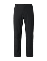 Black men’s stretch pocketed pants with clean straight fit and button-front closure product