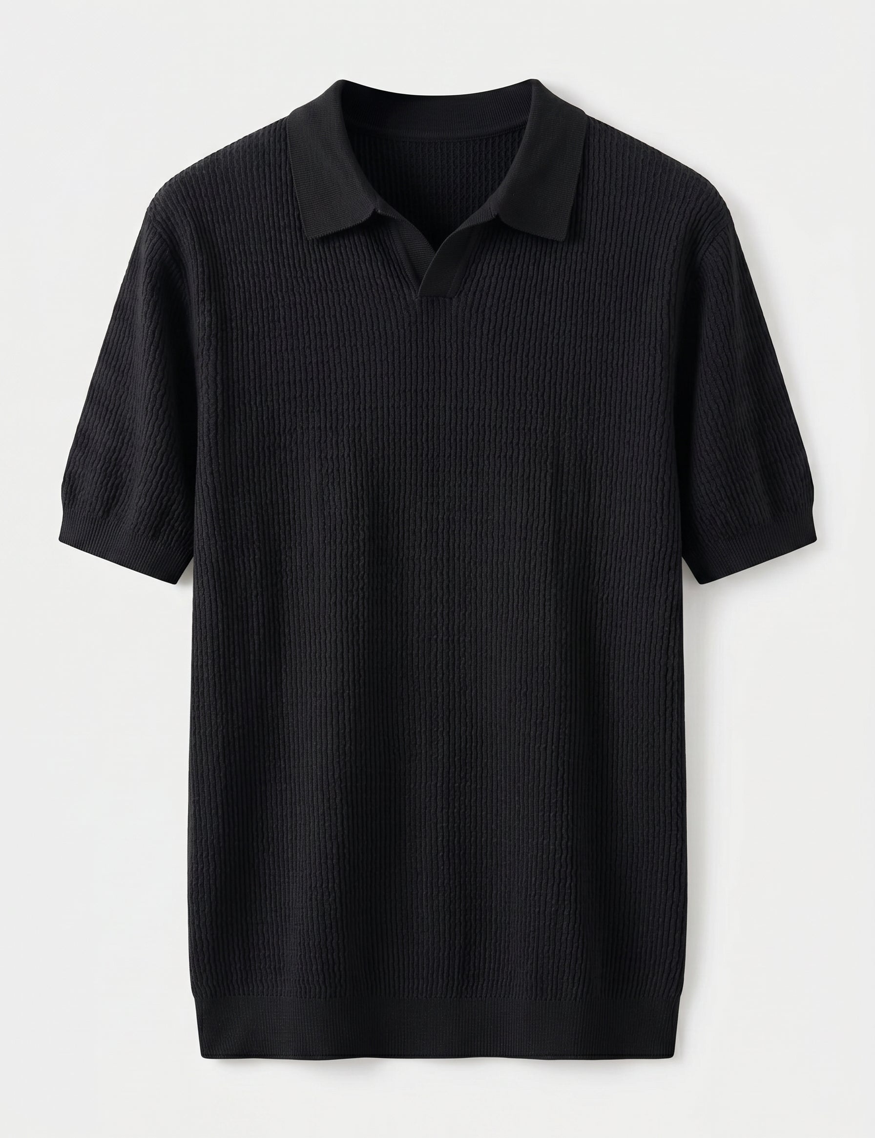 Black t-shirt with on a white background