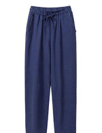 Blue pants on a white background