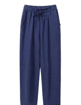 Blue pants on a white background