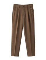 Brown pants on a light gray background