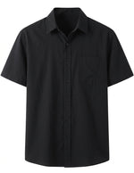 Cala - Black men’s oversized buttoned summer shirt