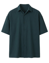 Dark forest short-sleeve shirt on a white background
