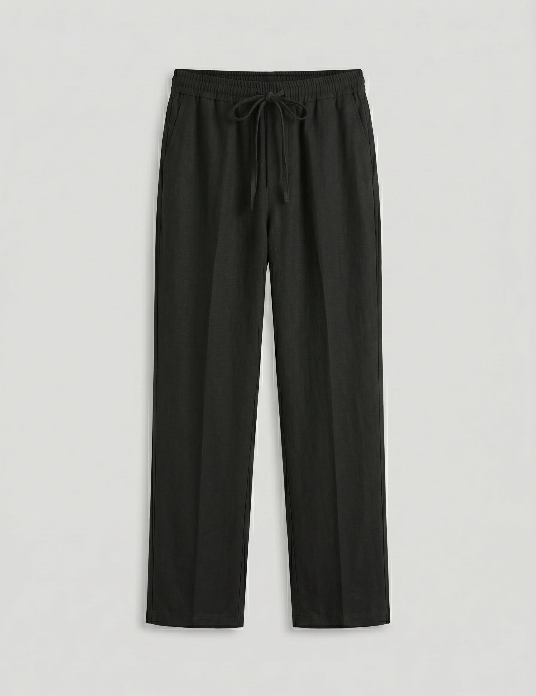 Dark gray pants on a white background
