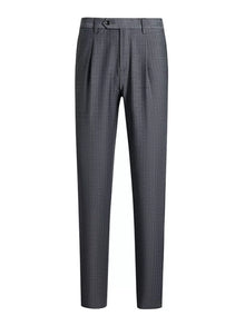 Raven Men's Pleated Tapered Trousers