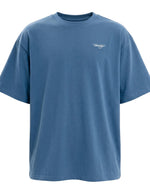 Dusty blue men’s relaxed cotton short sleeve T-shirt