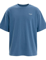 Dusty blue men’s relaxed cotton short sleeve T-shirt