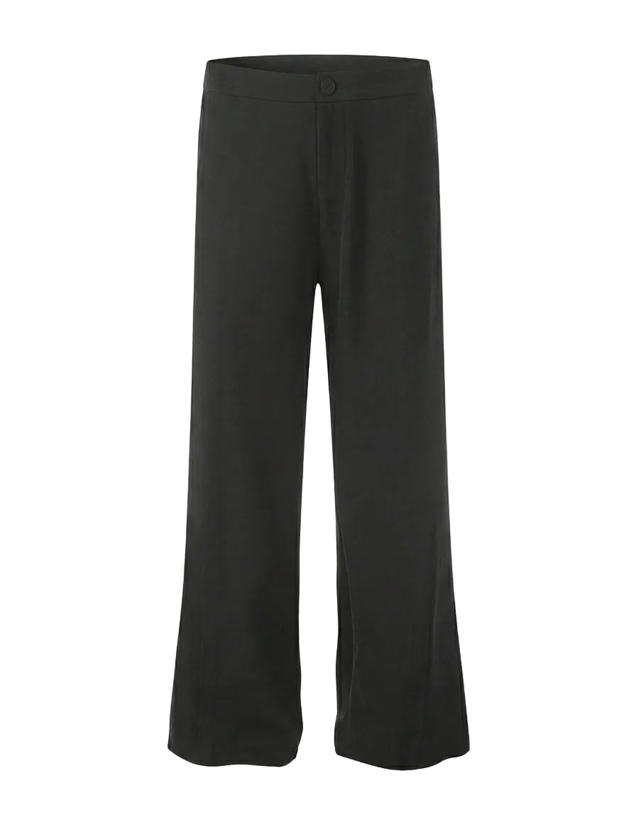 Graphite - Black wide-leg pants on a light gray background