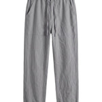 Gray relaxed-fit casual pants on a white background.