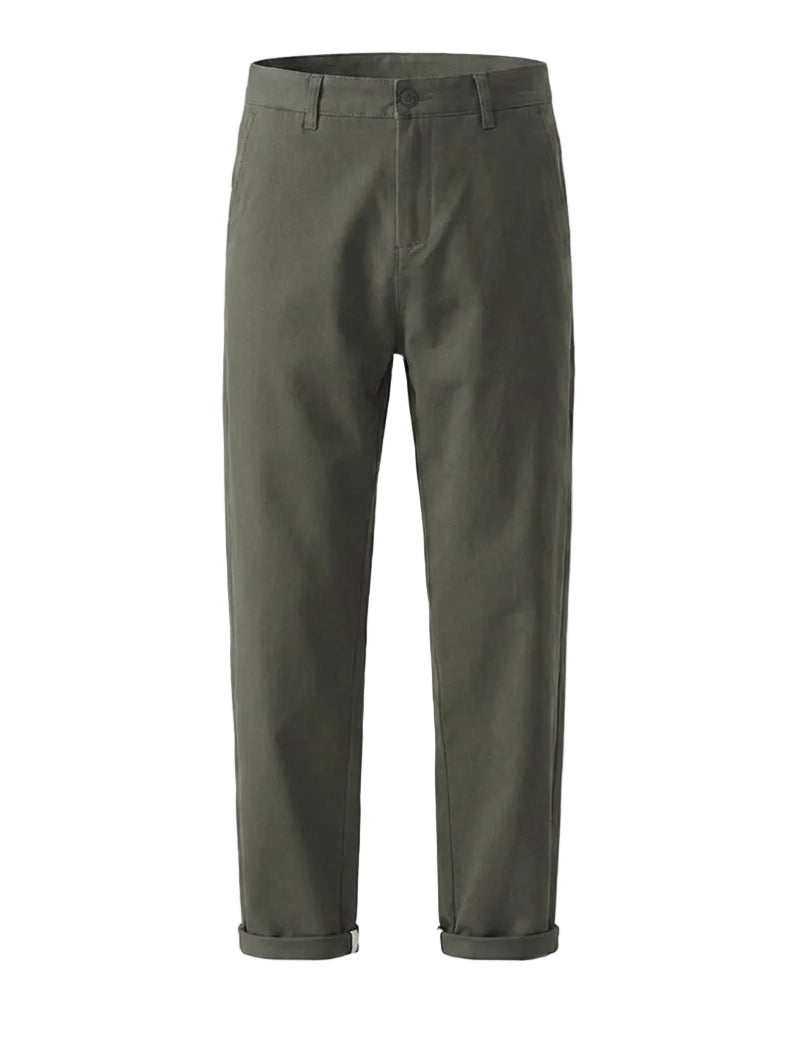 Green pants on a white background