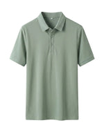 Green polo shirt on a white background