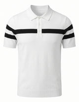 Rivello Striped Knit Polo for Men