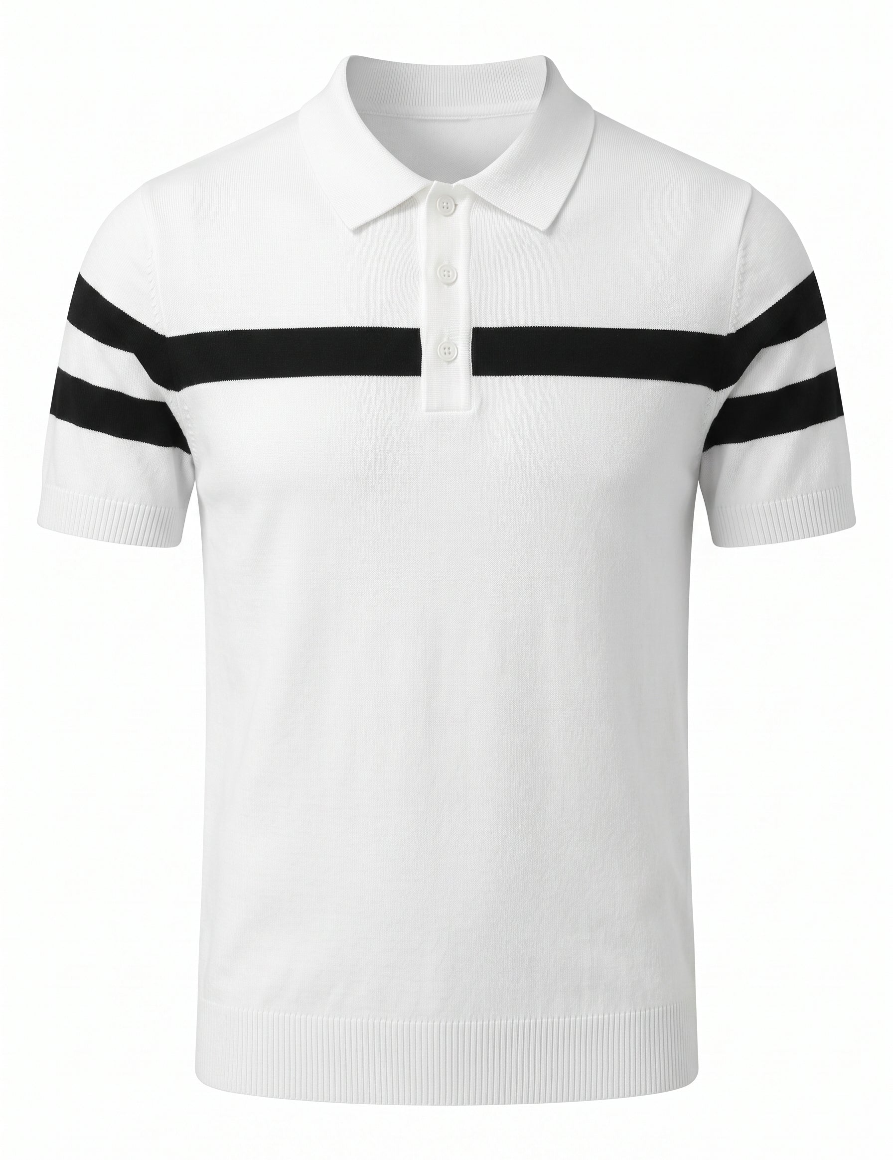 Rivello Striped Knit Polo for Men