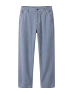 Light blue men’s relaxed waist trousers with clean straight fit product