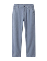 Light blue men’s relaxed waist trousers with clean straight fit product