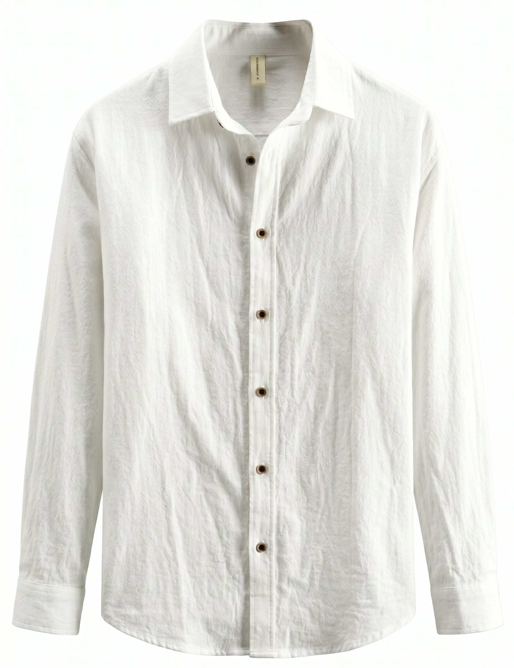 White button-up shirt on a white background