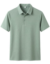 Green polo shirt on a white background