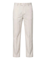 Off white men’s straight fit pocketed trousers with belt loops