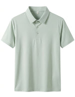 Pale mint men’s solid summer polo shirt
