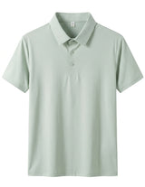 Pale mint men’s solid summer polo shirt
