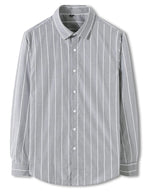 Palermo - Gray men’s cotton-blend vertical stripe shirt