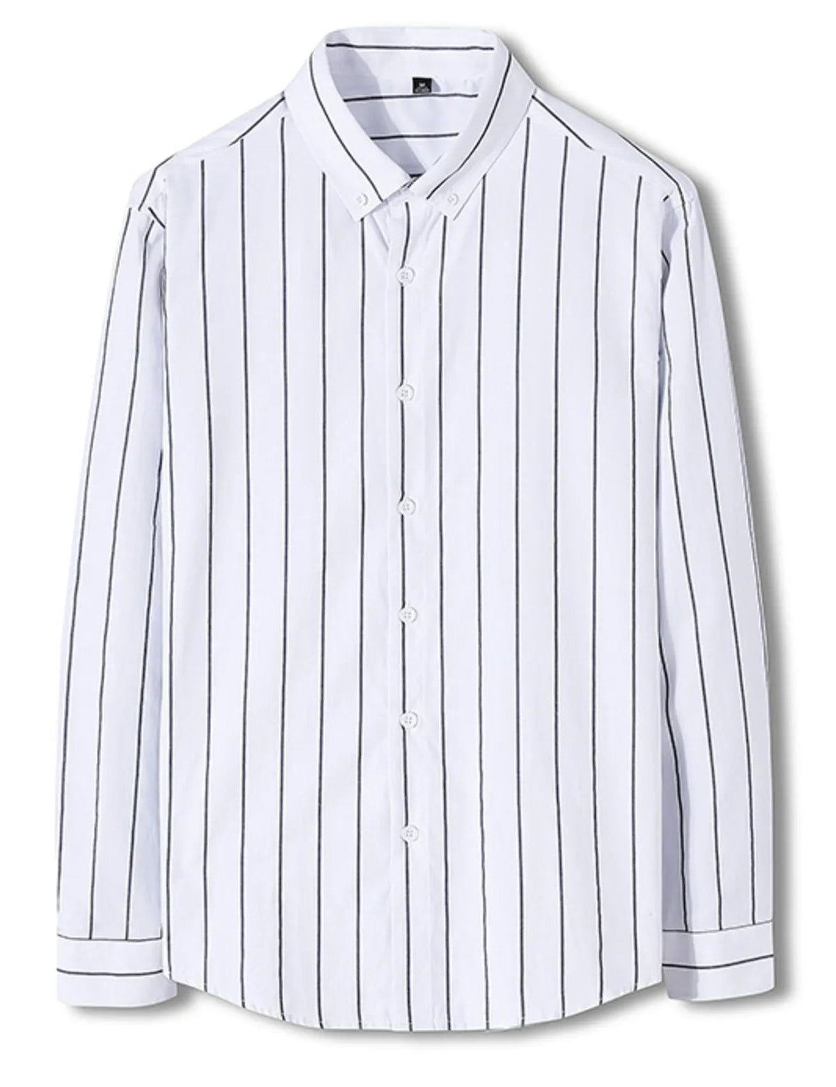 Palermo - White men’s buttoned long sleeve striped shirt