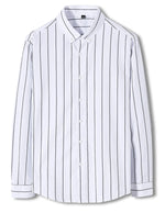 Palermo - White men’s buttoned long sleeve striped shirt