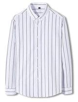 Palermo - White men’s buttoned long sleeve striped shirt