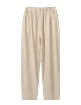 Beige pants on a light gray background