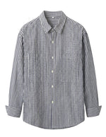 Striped shirt on a light gray background