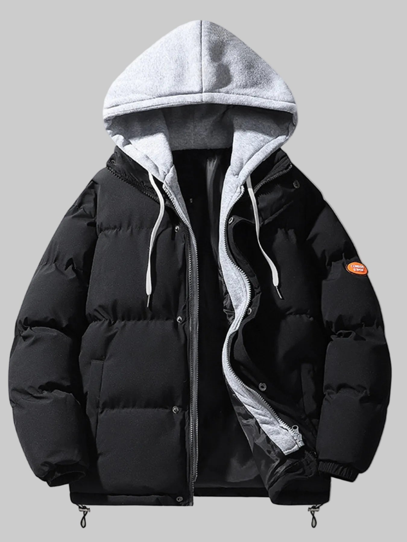 Limone Men's Layered Hooded Puffer Jacket