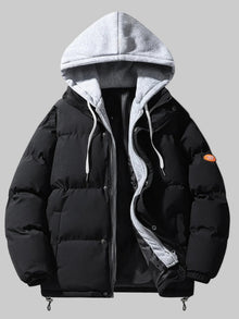 Limone Men's Layered Hooded Puffer Jacket