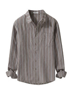 Striped shirt on a light gray background