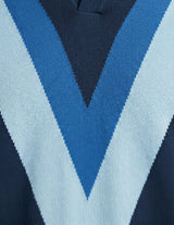 VERONA V-STRIPE KNIT POLO