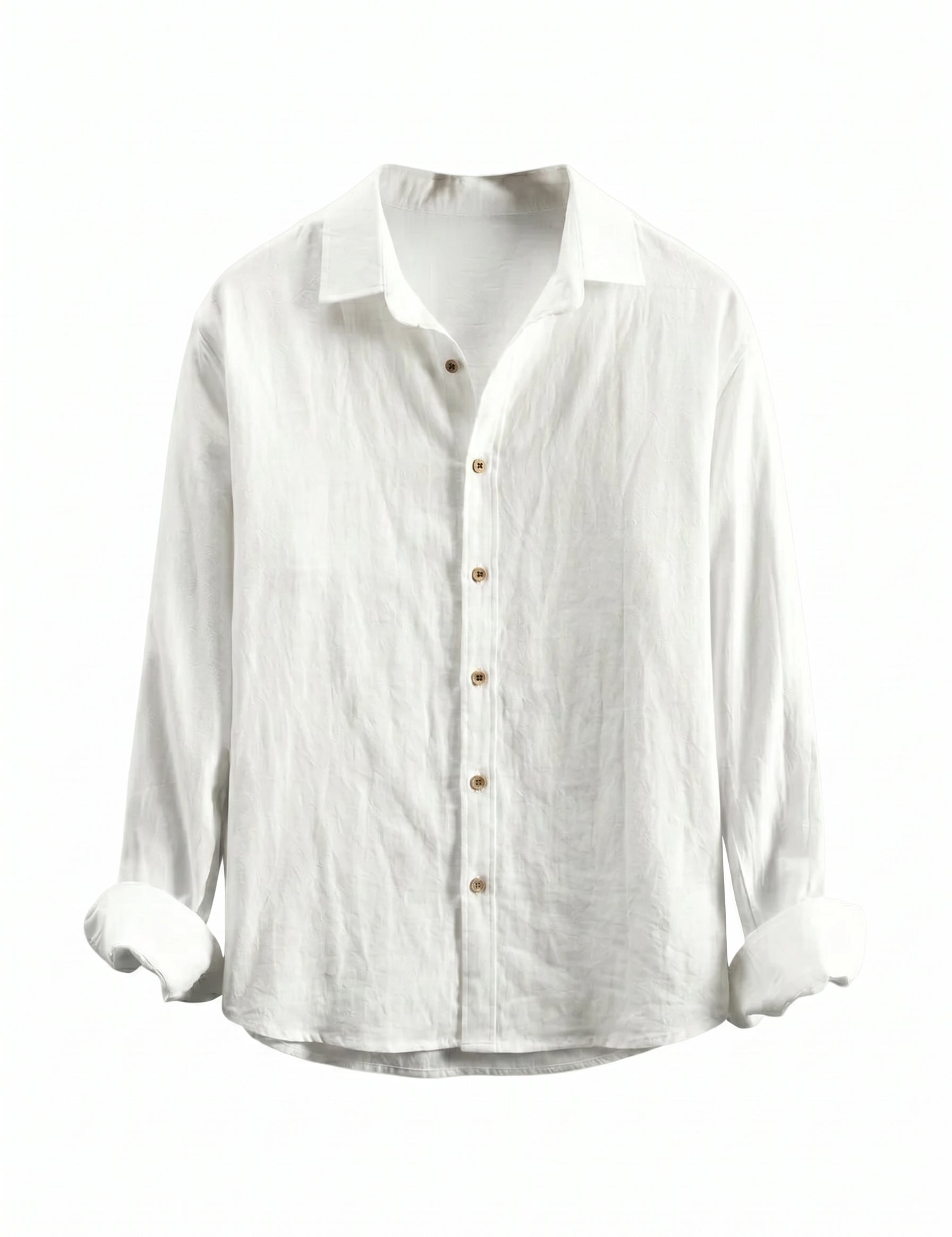 White button-up shirt on a white background