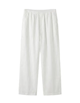 White pants on a light gray background