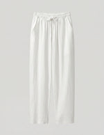 White pants on a light gray background