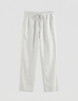 White pants on a light gray background