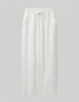 White pants on a light gray background