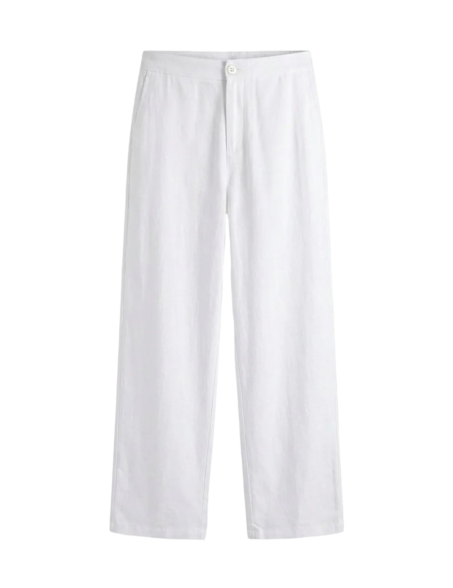 White pants on a white background