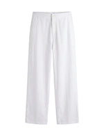 White pants on a white background