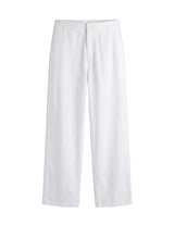 White pants on a white background
