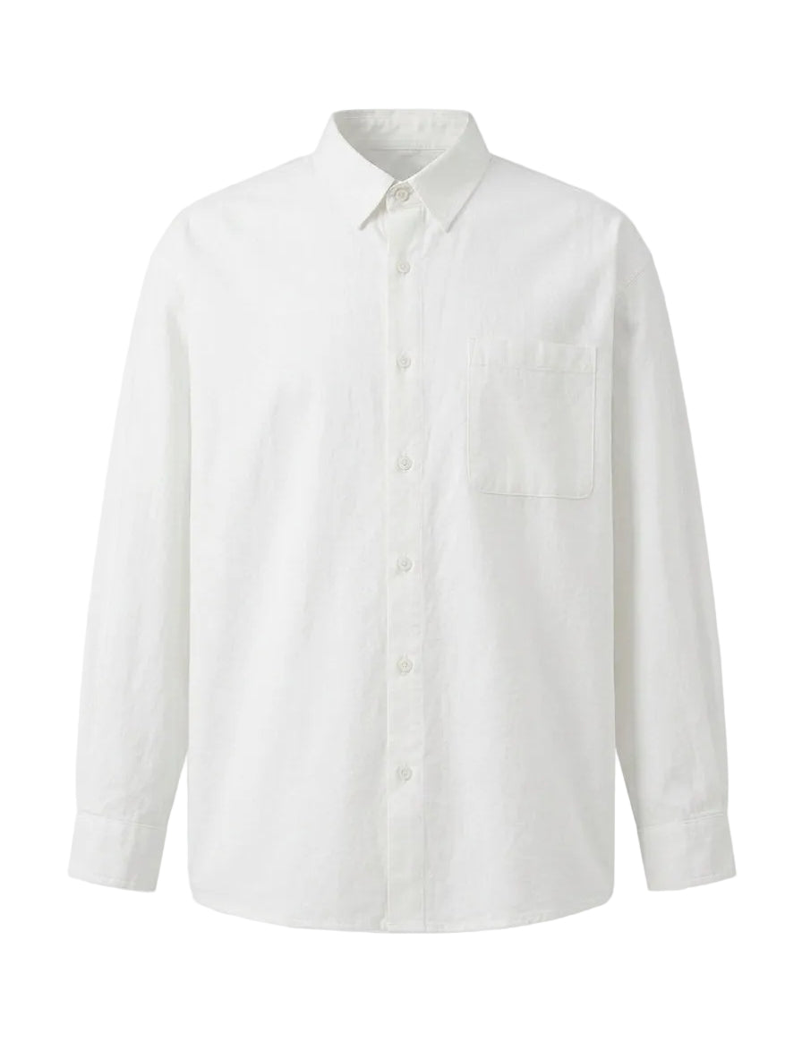 White shirt on a light gray background
