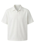 White short-sleeve shirt on a light gray background