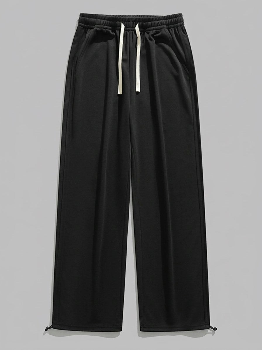 Abano Men's Toggle-Hem Side-Pintuck Sweatpants — black — packshot